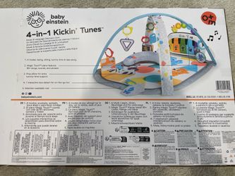 Baby Einstein 4-in-1 Kickin' Tunes Music and Language Play Gym and Piano Tummy Time Activity Mat