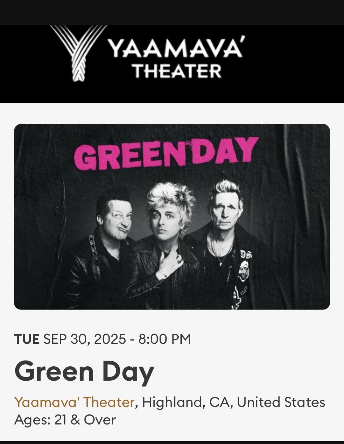Green Day Tickets