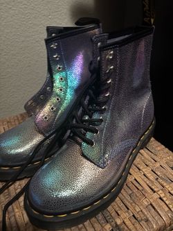 Dr. Martens Iridescent Lace-Up Ankle Boots