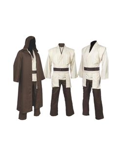 XSmall Star Wars Jedi Tunic Cosplay Costume Adult Size (White & Brown Available)