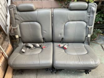 Gray Leather SUV third Row Bench Seats