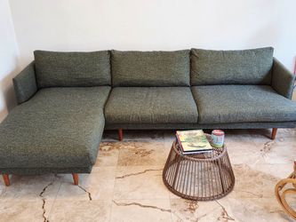 Article Burrard sectional sofa 112" forest green