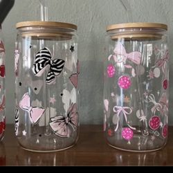 Different Bow Designs Of Clear Glass Cups 16oz