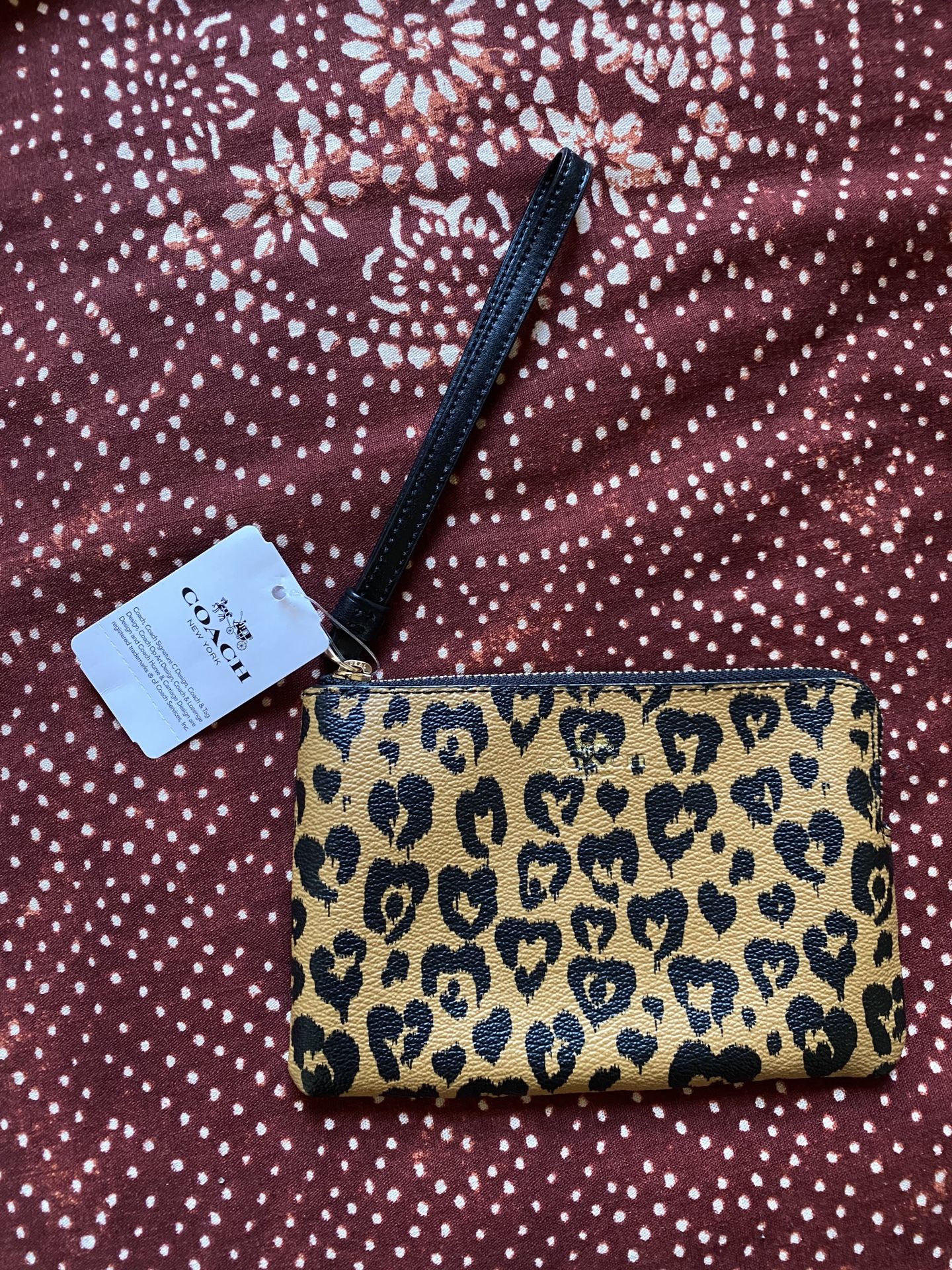 *Brand New* Coach Wristlet Wallet Cheetah Print