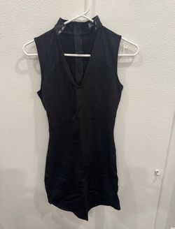 FOREVER 21 Black Tailored Outerband Fitted Zipper Mini Dress Small