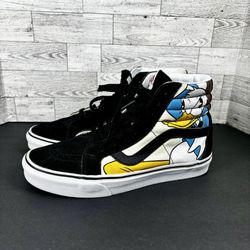 Vans X Disney Sk8-Hi Top Sneakers Size  8 Mickey Donald Goofy Pluto Shoes