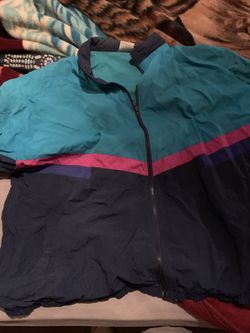 90s fluorescent cheetah windbreaker