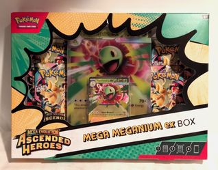 Pokémon Ascended Heroes Mega Meganium ex Box. Factory Sealed! $50 Each! PICK UP IN CORAL SPRINGS!