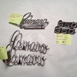 68 Camaro scrip emblem trunk