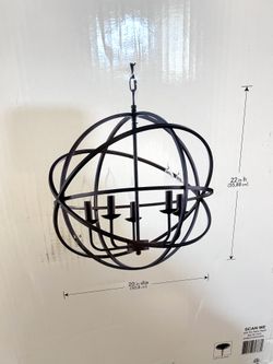 Sarolta Sands 5-Light Chandelier Caged Globe