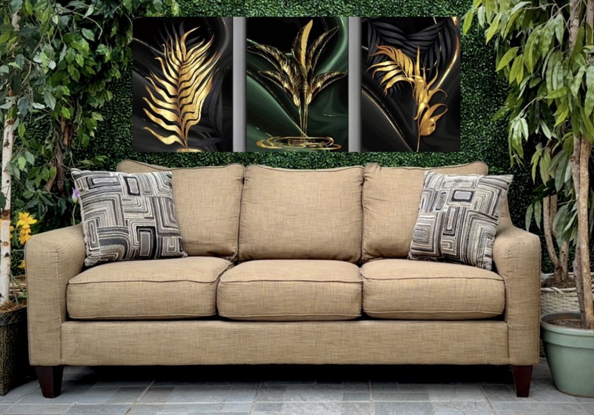 (Free Delivery 🚚🚛) Golden Brown La-Z-Boy Couch