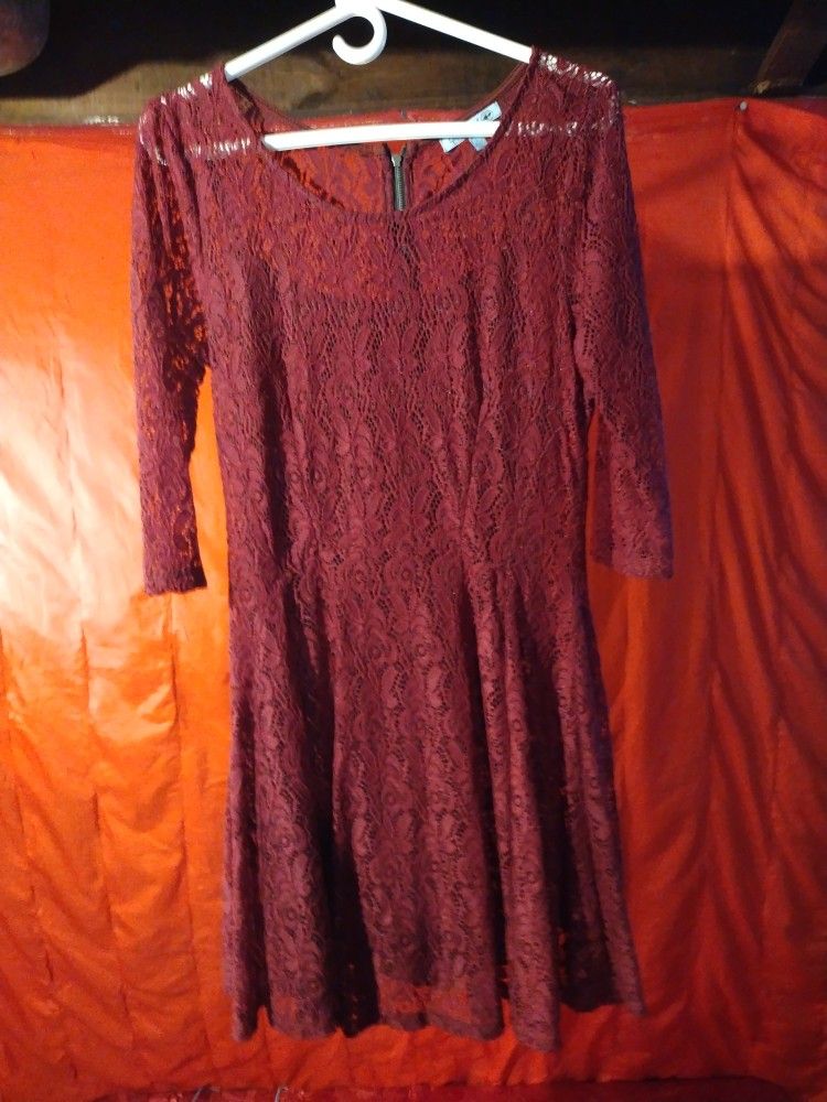 Fishbowl Red Lace Dress