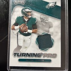 Jalen Hurts Turning pro 2020 Panini Jersey Card