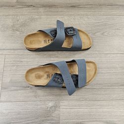 Birkenstock Arizona Light Blue Cracked Sandals Mens Size 42 9-9.5