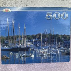 Vintage Landolls Jigsaw Puzzle Sailboats 500