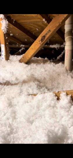Attic blow in loose premium material insulation