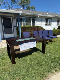 Free dining table 6 chairs