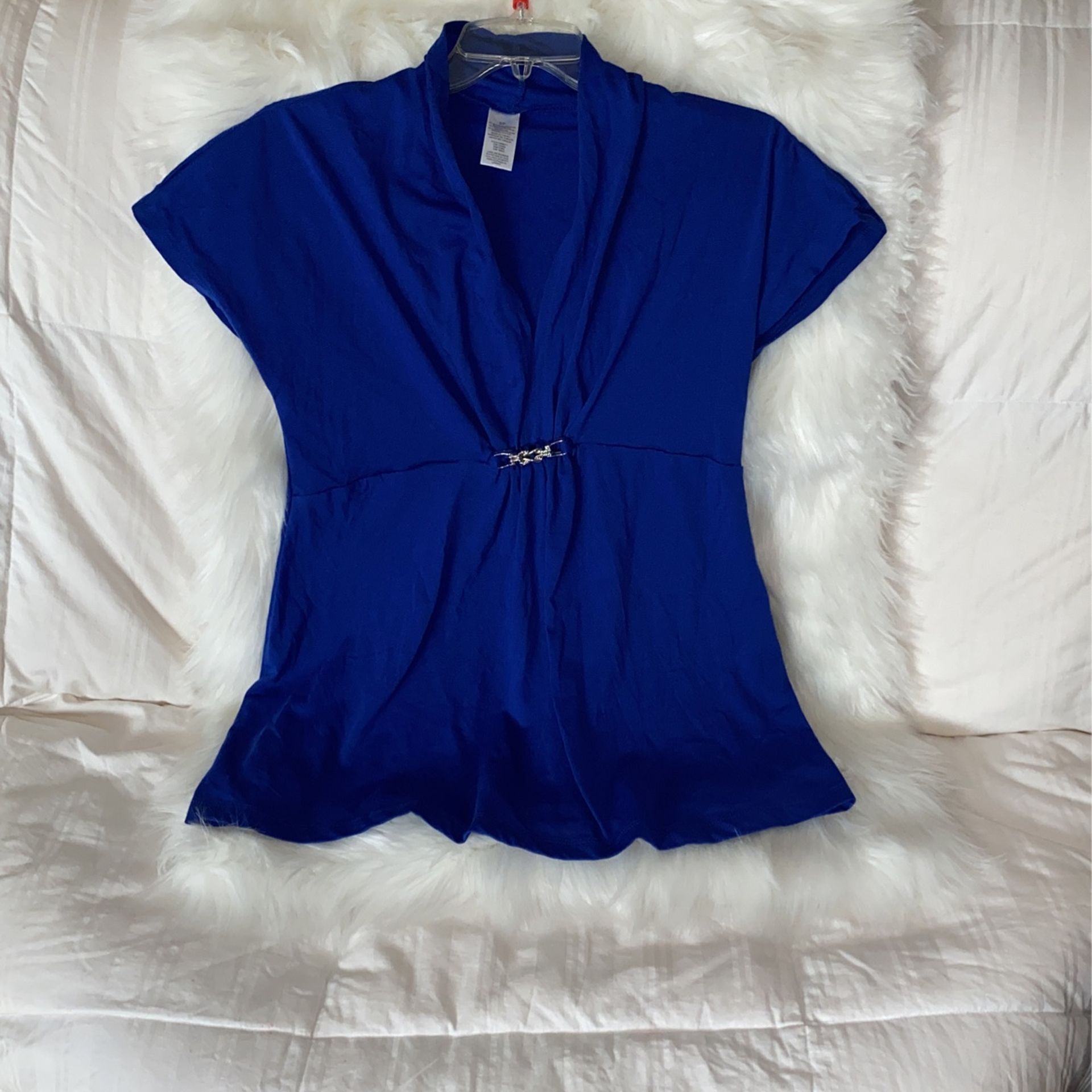 Cute Royal Blue Tunic Top Small For Women
