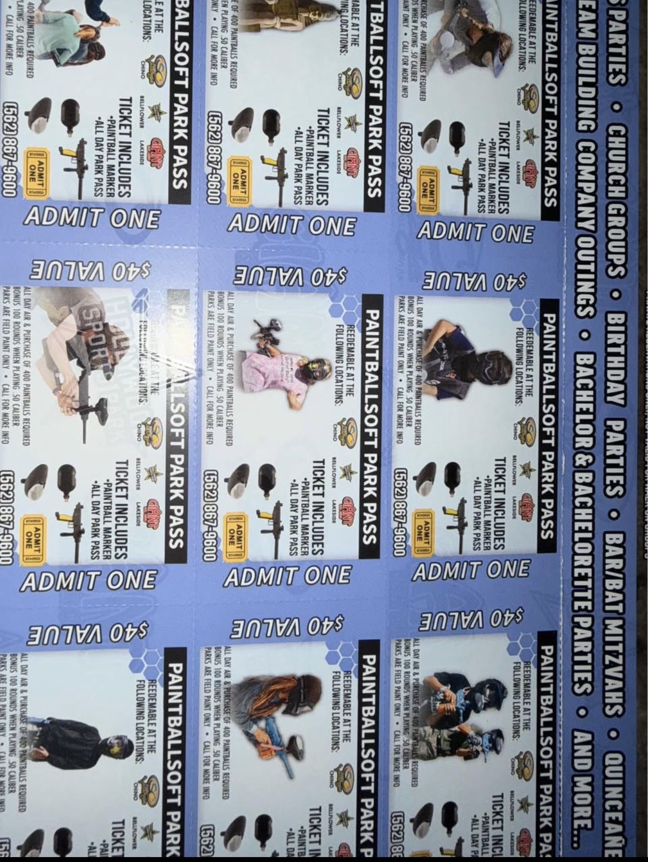 Paintball Tickets