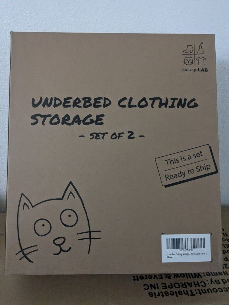 Under Bed Clothing Storage 2 Per Box