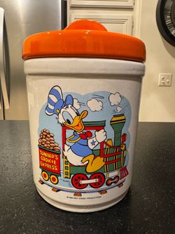 Walt Disney Productions Donald Duck Donald's Cookie Express Cookie Jar 1980