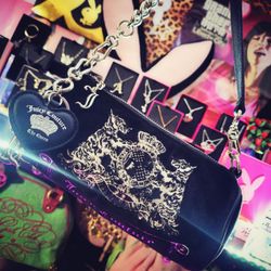 💖Modern Velour Y2K Style Juicy Couture Scotty Dogs / Twig Dogs barrel bag - UK Exclusive