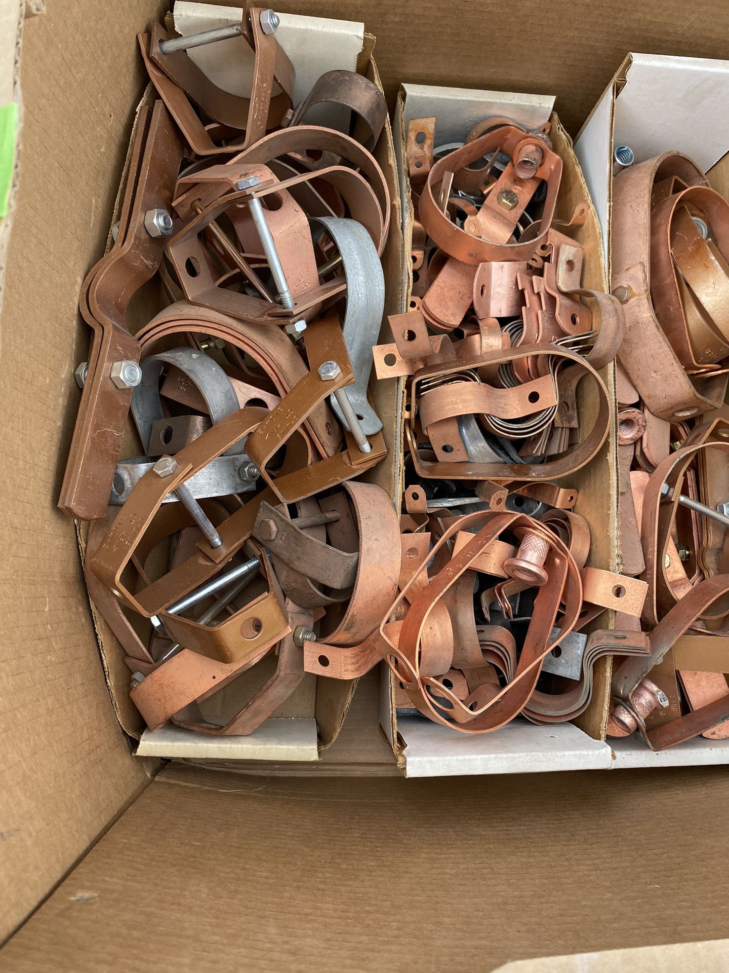 Box- Copper Brackets Various Sizes For Sale