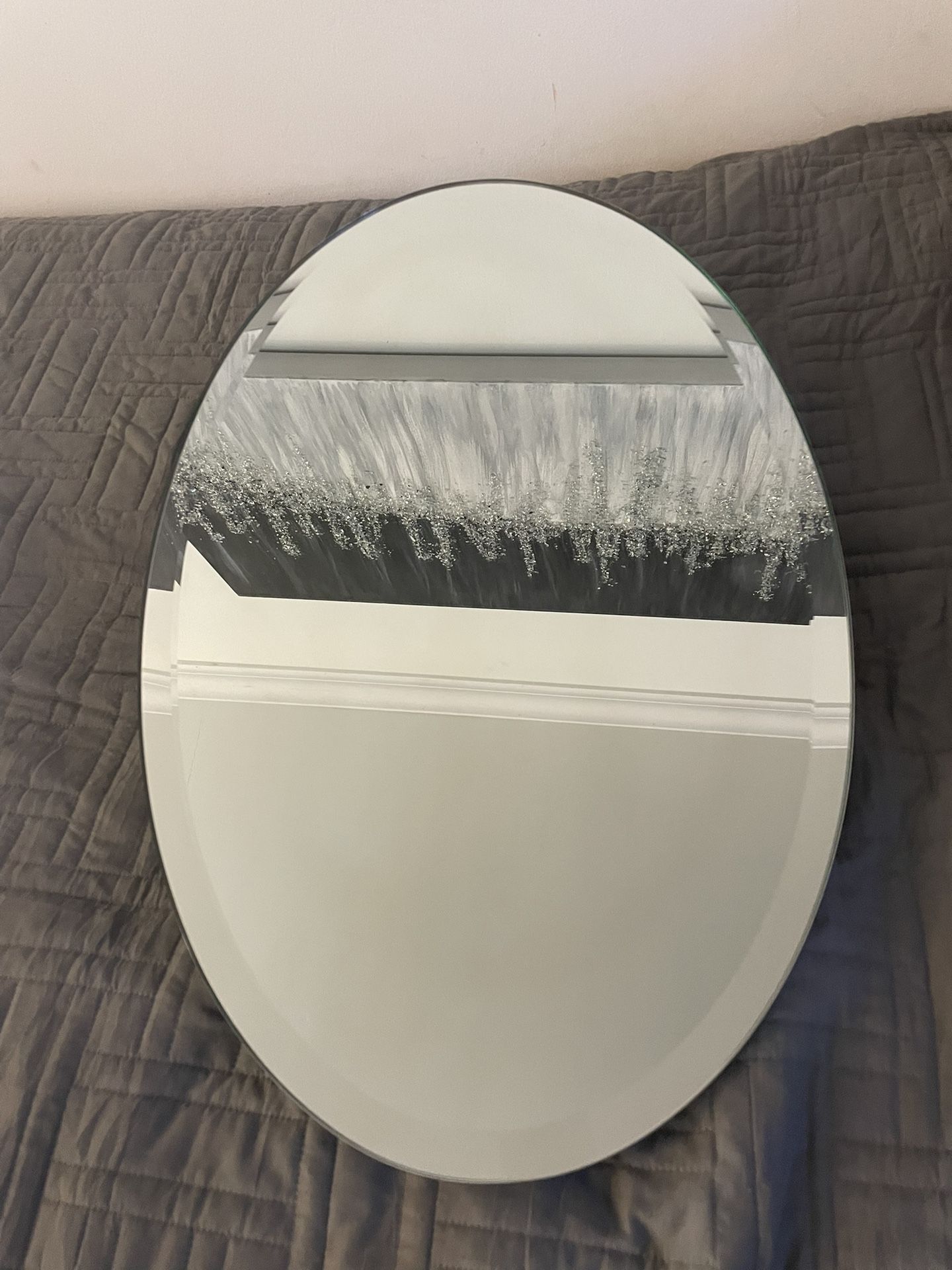 Beveled Edge Oval Mirror, Tilt, Frameless Mirror