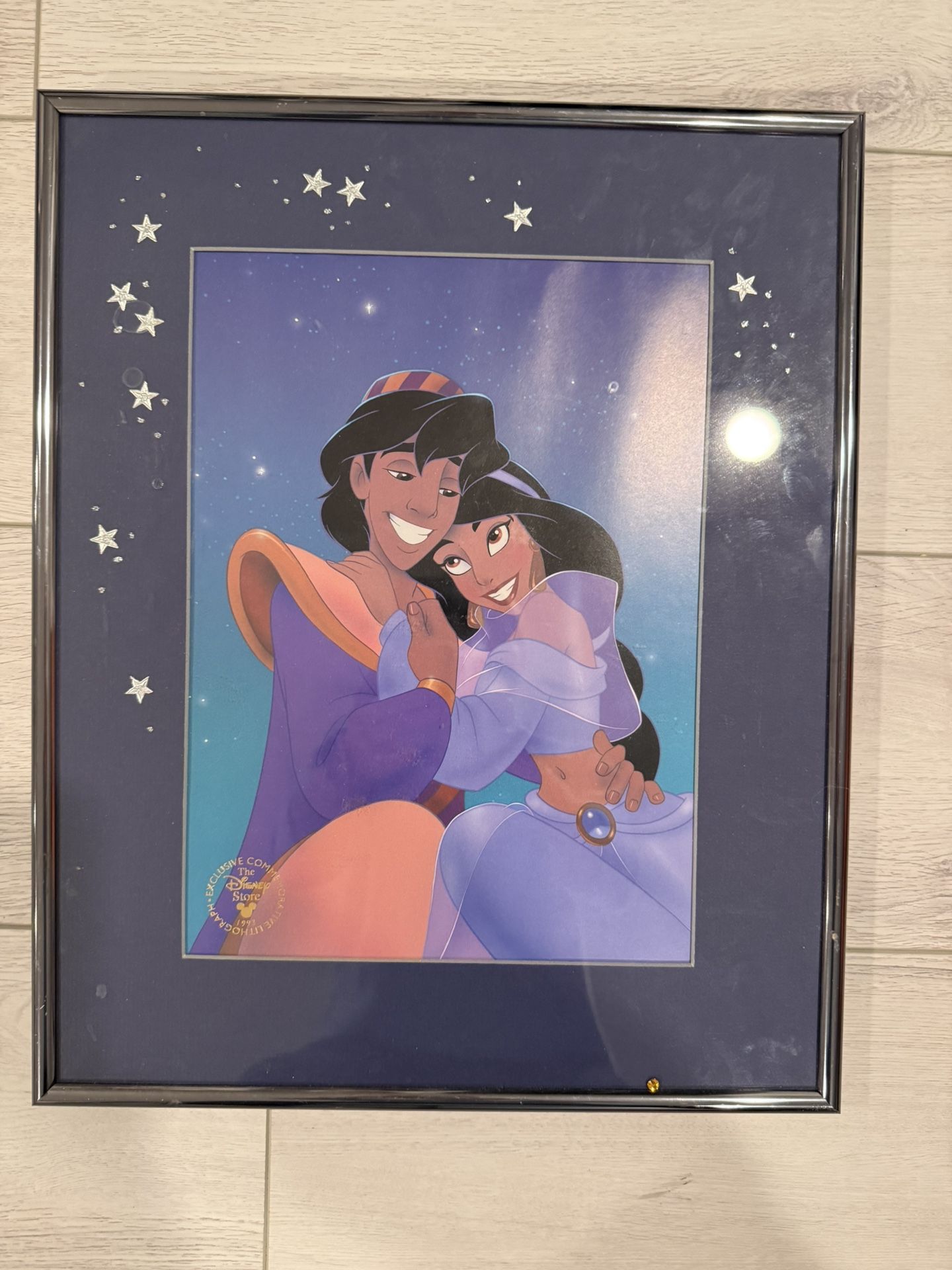 Exclusive Lithograph Aladdin And Jasmin