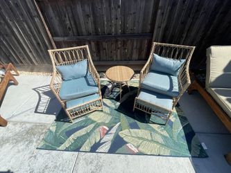 Wick Patio Set 5 Piece 