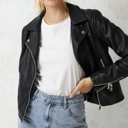 Black Vegan Leather Jacket
