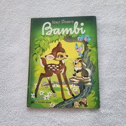 Large Vintage 1973 Walt Disney Bambi Golden Book