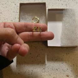 10k Gold Gemstones Huggies 