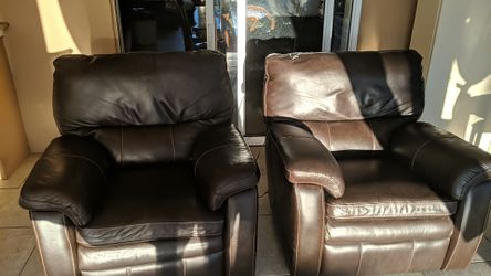 Two leather recliners