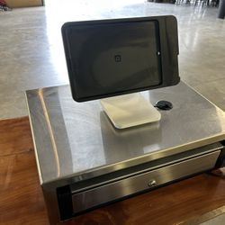 Stainless Cash Register With Square Stand