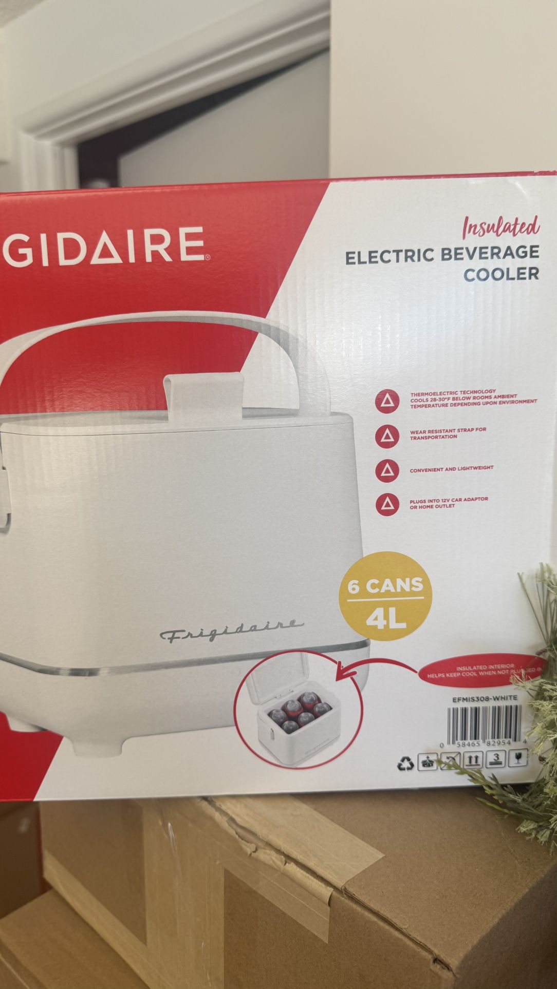 NEW WHITE Electric Beverage Cooler