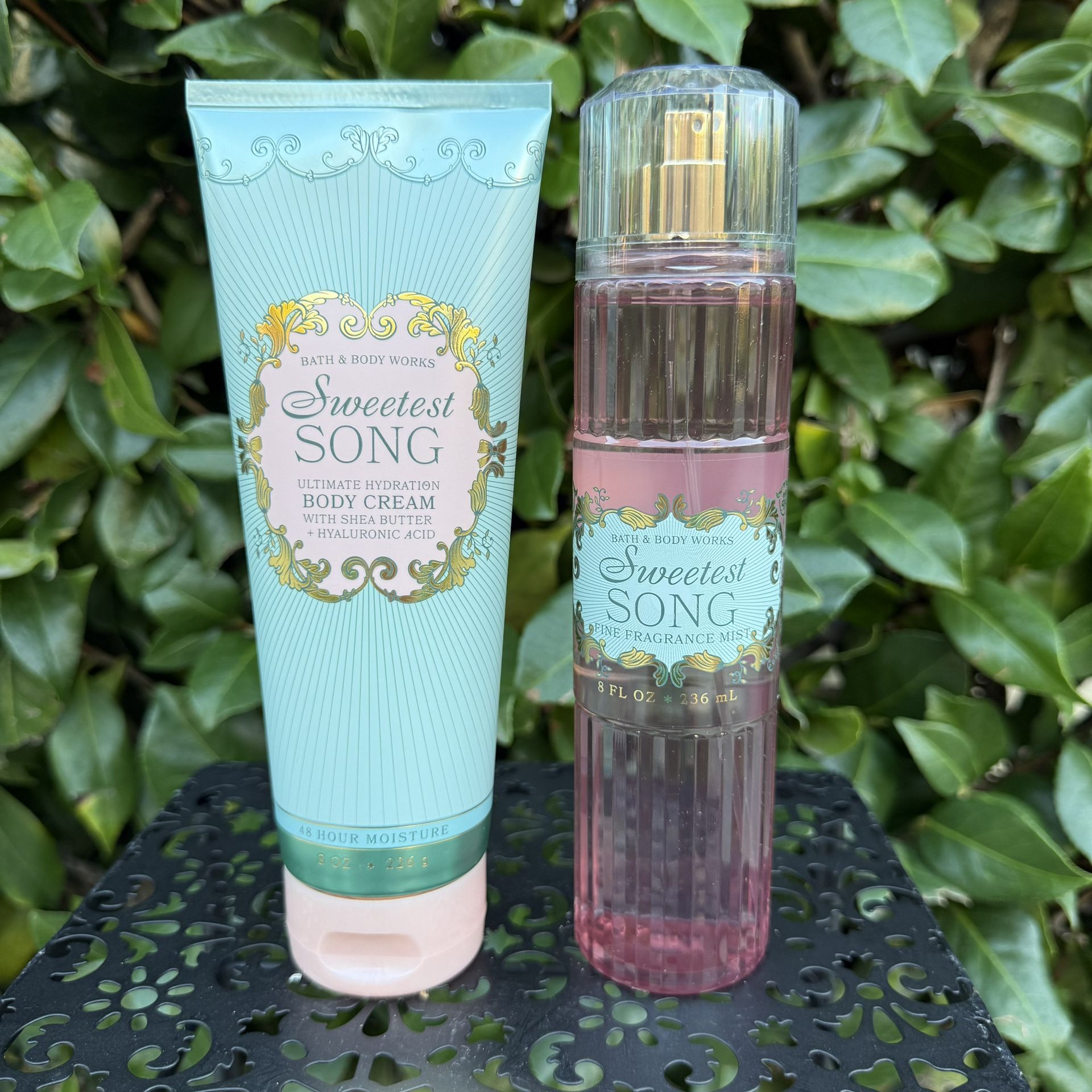 Sweetest Song Bath & Body Works Body Cream & Mist Set