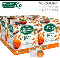 Green Mountain Coffee Pumpkin Spice K-Cup Pods, Light Roast Coffee, 96 Count (exp 2028)