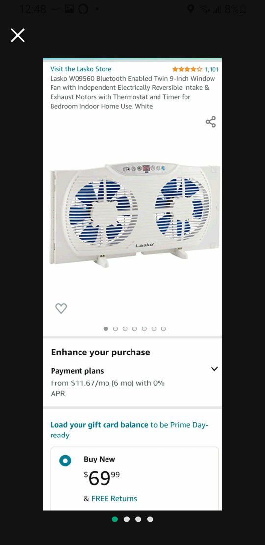 Lasko W09560 Bluetooth Enabled Twin 9-Inch Window Fan  with Independent Electrically Reversible Intake ＆ Exhaust Motors with  Thermostat and Timer for 価格比較