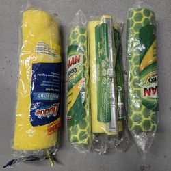 4 x Quickie Jumbo Mop & Scrub Roller Mop Refill & O-Cedar Gritty Refill Pads (2 ct)