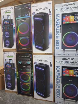 Let's party. Loud Bluetooth party speakers 🎤. Come listen to them.