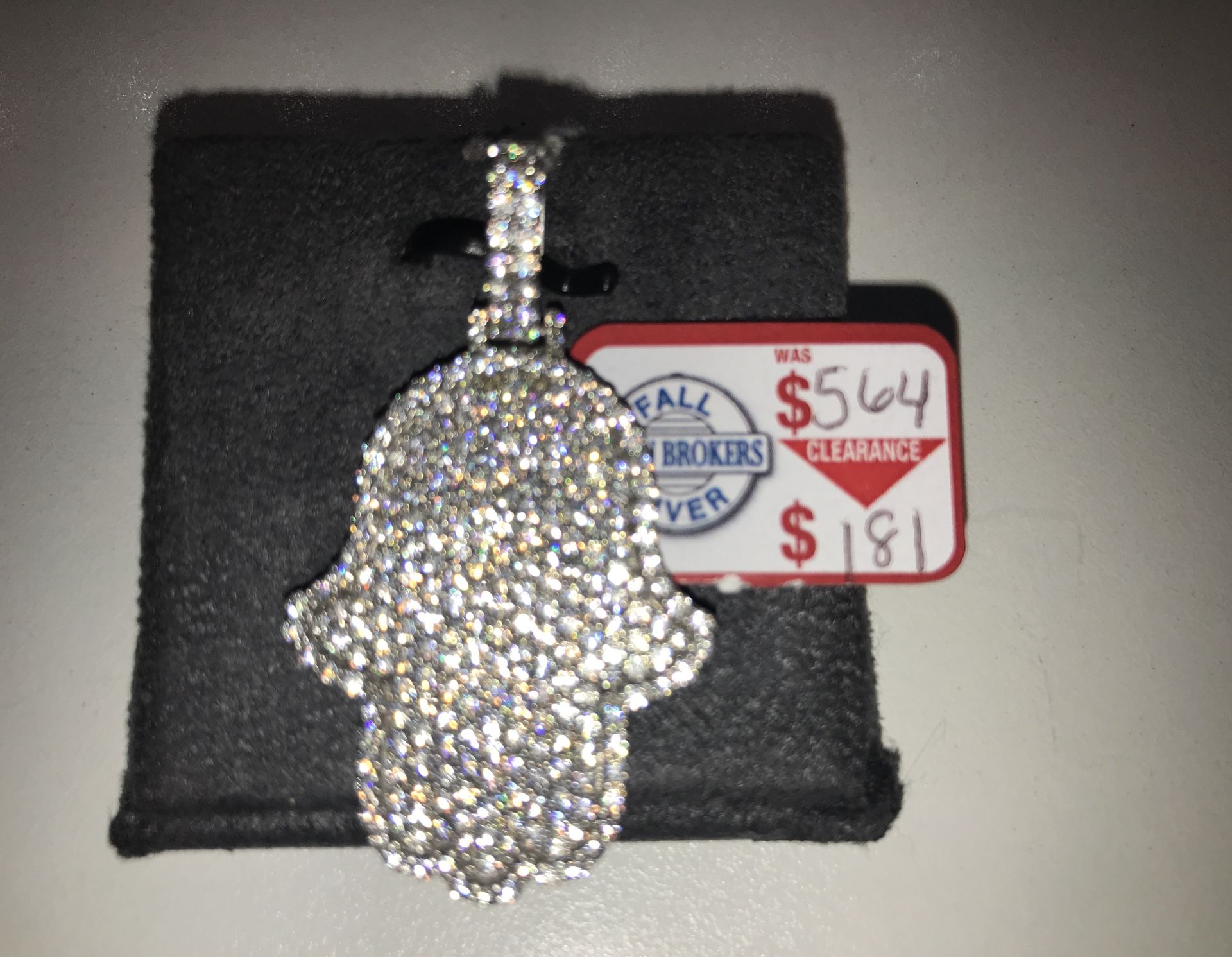 Stone Sliver Hand Pendant