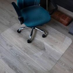 Tempered Glass] 48" x 36" Glass Chair Mat