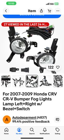 2007 HONDA CRV FOG LIGHTS