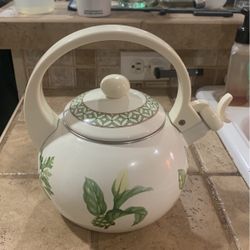 Villeroy & Boch Switch 8 London Metal Enamel Tea Kettle & Lid Germany Whistler