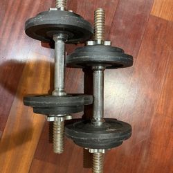 Adjustable dumbbells - 200lb total