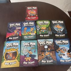 Dog Man Books 9 Total In Good Condition
