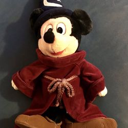 Disney's Sorcerers Apprentice FantasiaMickey Mouse Plush Doll 18"