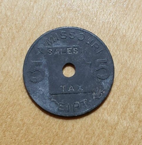 Antique Missouri Sales Tax Receipt Token