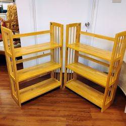 Stackable Foldable Bookshelves, Set Of 2 